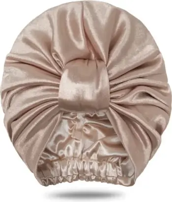 Kapele Sateni per femra Turban Krem - Saten Hat Champagne