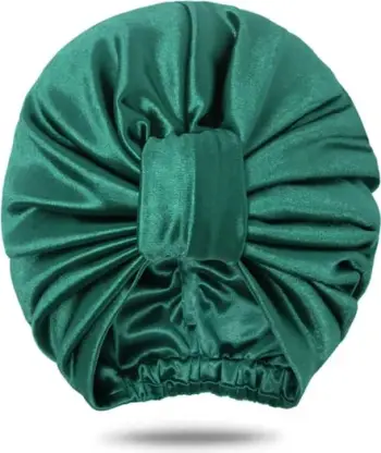 Kapele Sateni per femra Turban gjelbert - Saten Hat Emerald Green