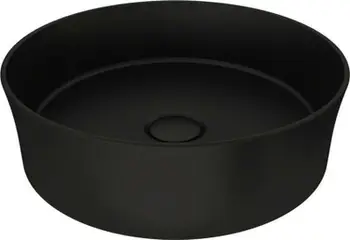 Lavabo banjoje Vilarte Śr-38 Mel-4814-004, qeramike, 38 cm, e zezë mat