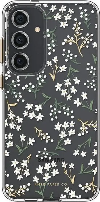 Mbulesë telefoni Rifle Paper Co Clear, për Samsung Galaxy S24 Plus, motiv Petite Fleurs, transparente