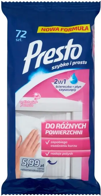 Faculeta të lagura Presto, 72 copë