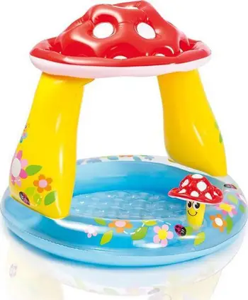 Pishinë fryrëse për fëmijë Intex Mushroom Baby Pool, me tendë, dysheme e butë, shumëngjyrëshe