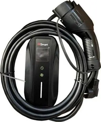 Karikues portativ për vetura elektrike Hismart EV200849, 3.5kW, Type 1 Schuko 5m, i zi