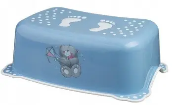 Stolë shkalle për fëmijë MALTEX Teddy Bear, kapacitet 50kg, 28.5 x 42.5cm, blu