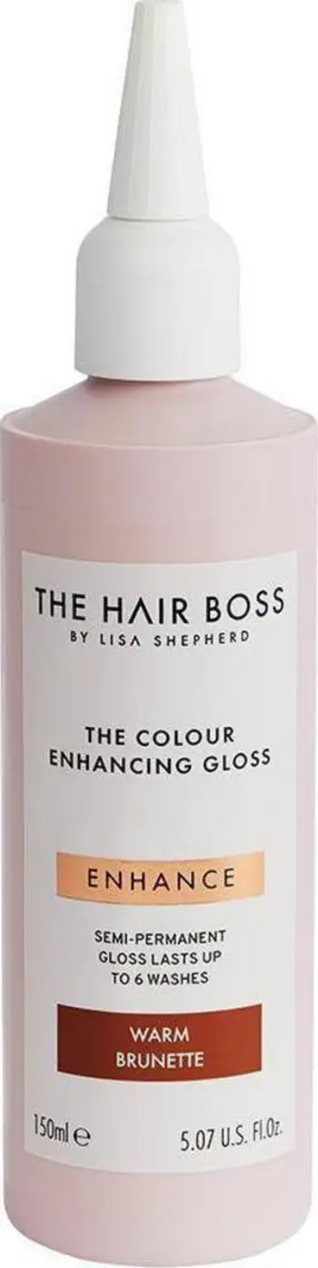 Gloss për flokë për femra The Hair Boss Colour Enhancing Gloss Warm Brunette 150ml