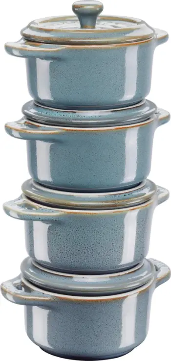 Set enësh qeramike Staub Ceramic Cocotte, 200 ml, 4 copë, shumëngjyrëshe