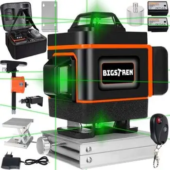 Nivel lazer Bigstern Green Line 4D, rreze 25 m, IP54, i gjelbër