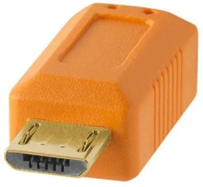 Kabllo USB Tether Tools CU5430ORG, USB A në Micro USB 5 Pin, 4.6 m, portokalli - 2