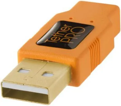Kabllo USB Tether Tools CU5430ORG, USB A në Micro USB 5 Pin, 4.6 m, portokalli - 3