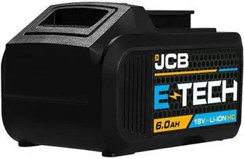 Bateri litium ion JCB 18V, 6.0Ah, tregues LED