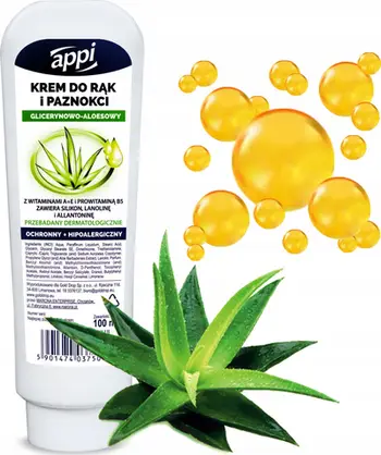 Krem për duar dhe thonj Appi Glycerin Aloe, hidratues, 100ml