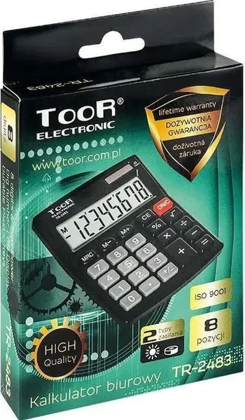 Kalkulator zyre Toor TR-2483, 8 shifra, gri
