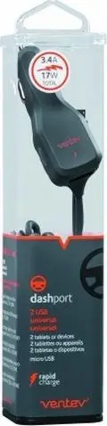 Karikues për makinë Ventev R2340C, 1x USB-A, 3.4A, Micro USB, e zezë