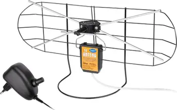 Antena e brendshme TV Tamiza TAP-02, me amplifikator 30 dB, rregullim fuqie, e zezë