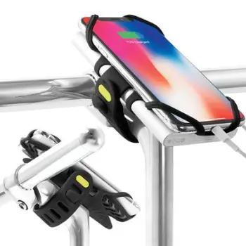 Mbajtëse celulari për biçikletë Bone Collection 2in1, e zezë