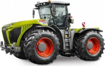 Traktor lodër Happy People Claas Axion BIG 1:16, i verdhë/zi