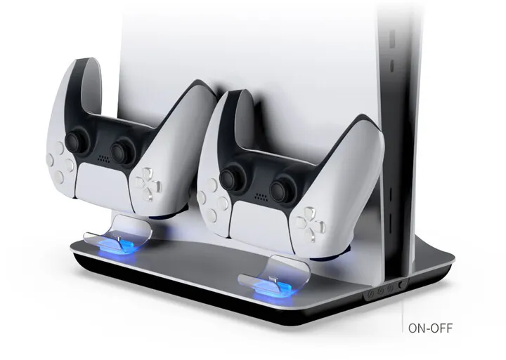 Pad ftohës DOBE PS5, stacion karikimi wireless për kontroller - 3