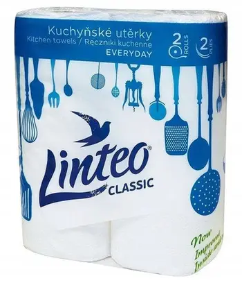 Letër kuzhine LINTEO Classic, 2 shtresa, 2x9.3 m, e bardhë