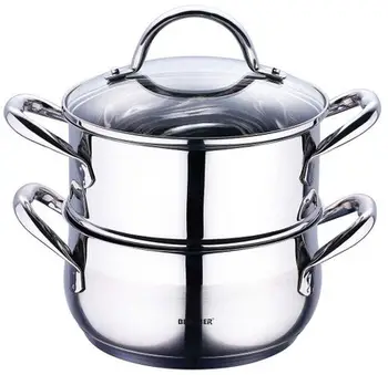 Tenxhere me avull Bergner BG-6521, 2.2L, inoks, kapak xhami