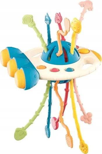 Lodra interaktive Tuli Fun Rocket Colorful Cords, për fëmijë 18 muaj+, shumëngjyrëshe