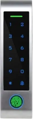 Lexues access control ZKTeco ACC MK V1 FP 12, proximity, tastierë dhe gjurmë gishtash, gri
