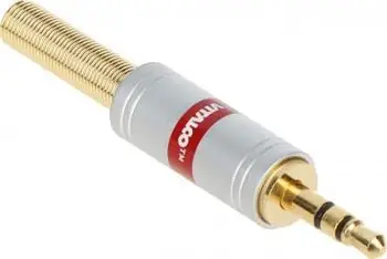 Adapter audio jack Vitalco, 3.5 mm stereo, metalik, ngjyrë ari