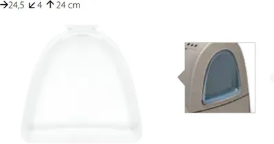 Derë tualeti për mace Imac Zuma, 24 x 24 x 3.5 cm, e bardhë - 2