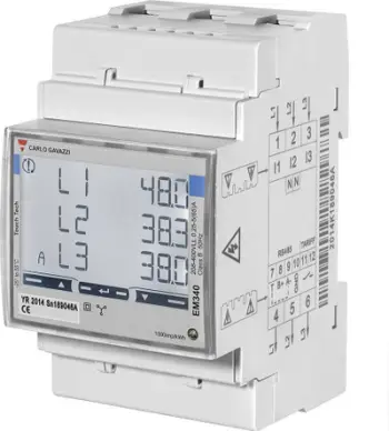 Matës energjie inteligjent Carlo Gavazzi EM340, 3 faza, 65A, me certifikim MID