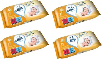 Lecka të lagura për bebe Lula, kamomil, 4x72 copë