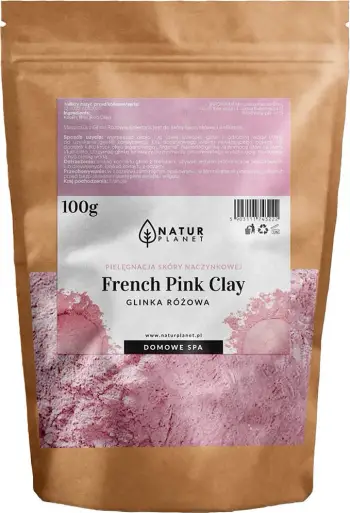 Maskë balte për femra Natur Planet Pink Glinka, 100g