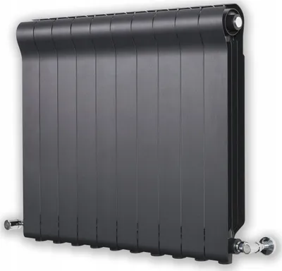 Radiator alumini Ottimo 500x10, grafit i errët - 1
