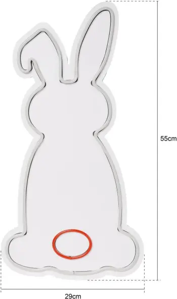Dritë dekorative LED, plastikë, formë lepurushi, rozë dhe kaltër, Wallity