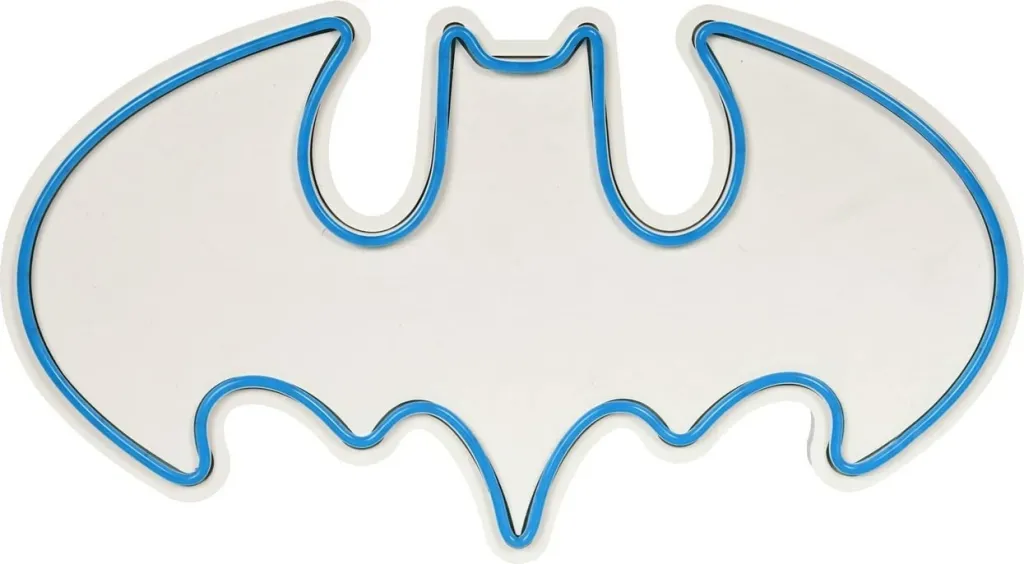 Dritë dekorative murale LED, formë Batman, ngjyrë blu - 6