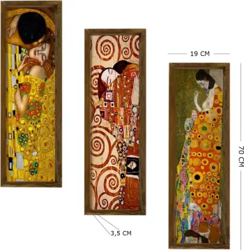 Pikturë dekorative me kornizë, MDF, 3 copë, Wallity, KZM393