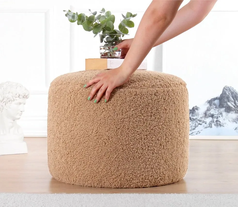 Puf Skylee, lëkurë artificiale, ngjyrë kafe, Atelier del Sofa - 4