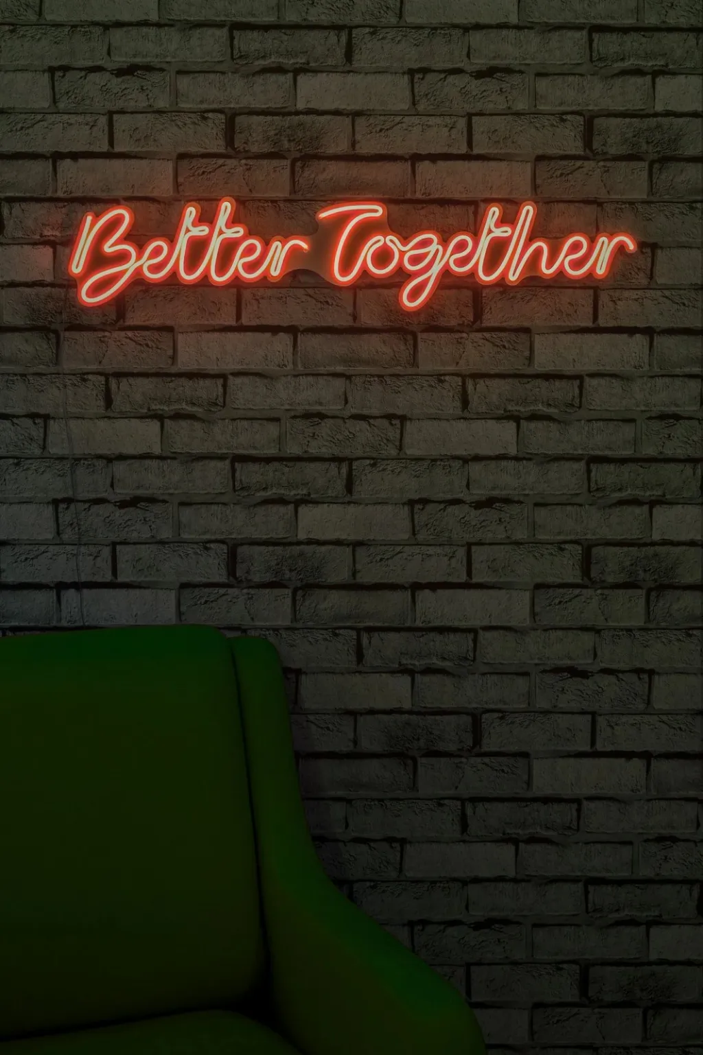 Dekor dritash LED plastike, 'Better Together', ngjyrë e kuqe - 4