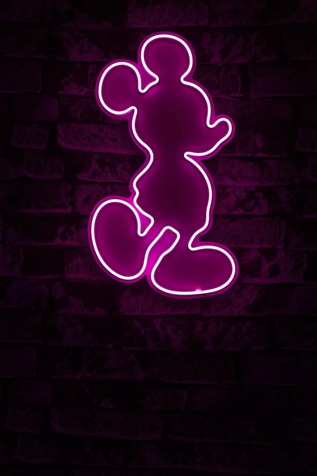 Dritë dekorative plastike LED, Mickey Mouse, rozë - 4