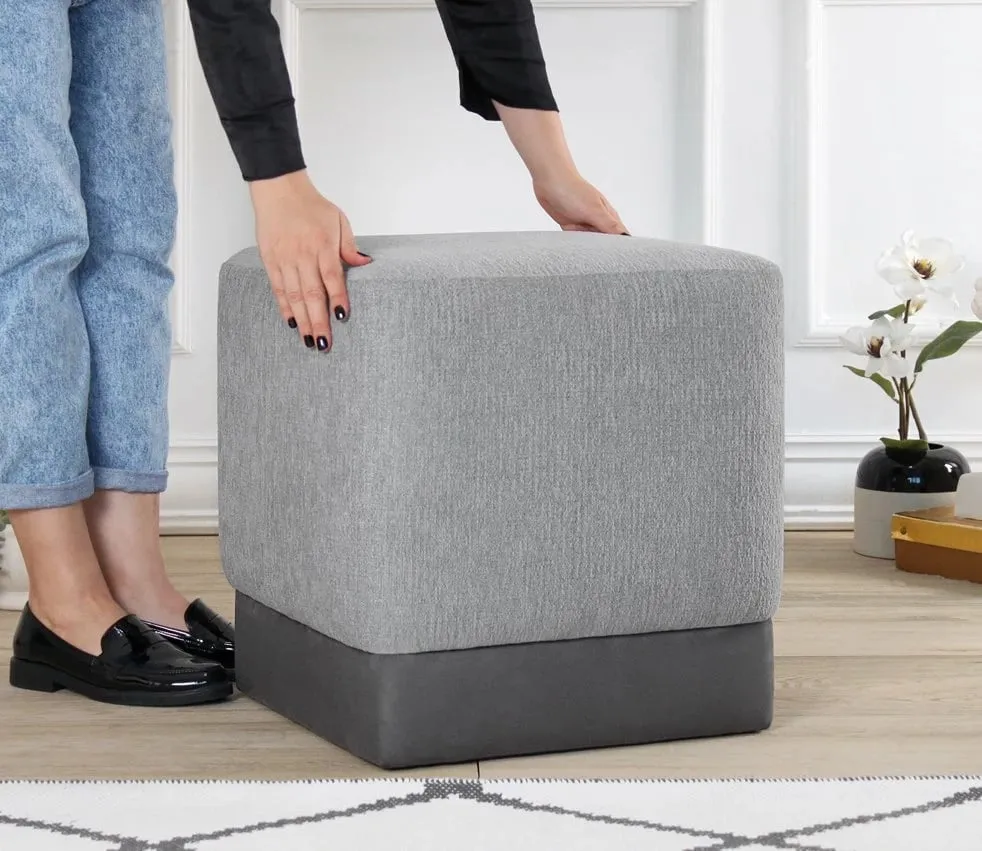 Puf Atelier del Sofa, Borgot, ngjyrë gri - 3