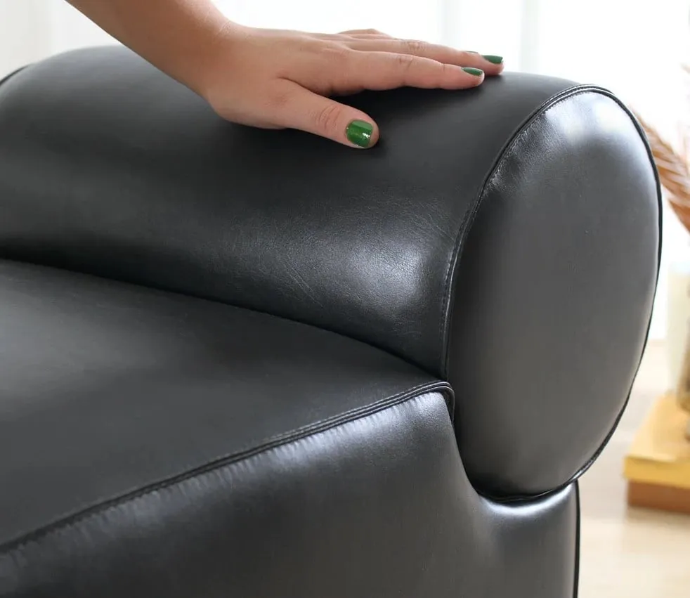 Puf lëkure e zezë, Atelier del Sofa, Rohin - 4
