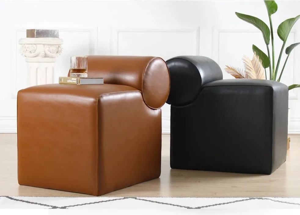 Puf lëkure e zezë, Atelier del Sofa, Rohin - 5