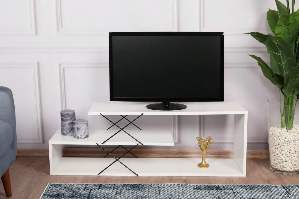 Komodë TV Hanah Home, Zigzag, e bardhë - 2