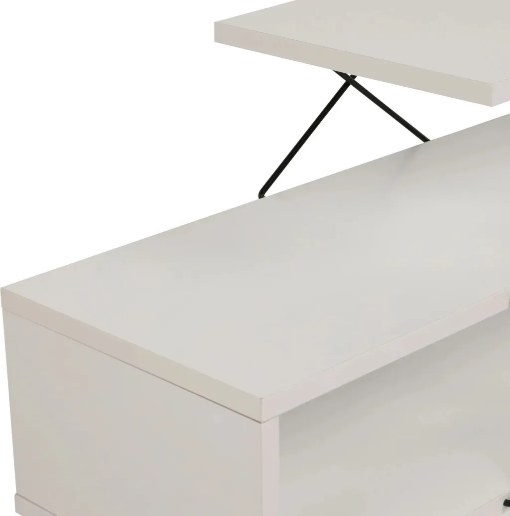 Komodë TV Hanah Home, Zigzag, e bardhë - 13