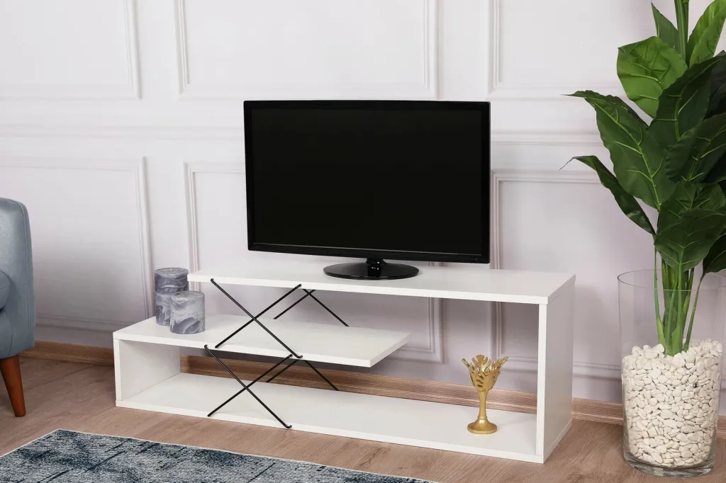 Komodë TV Hanah Home, Zigzag, e bardhë - 3