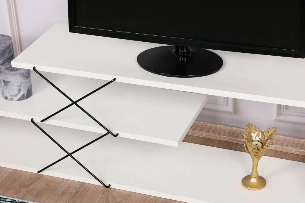 Komodë TV Hanah Home, Zigzag, e bardhë - 4
