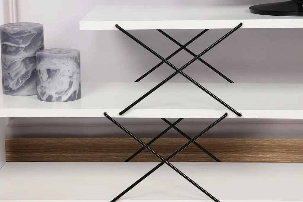 Komodë TV Hanah Home, Zigzag, e bardhë - 5