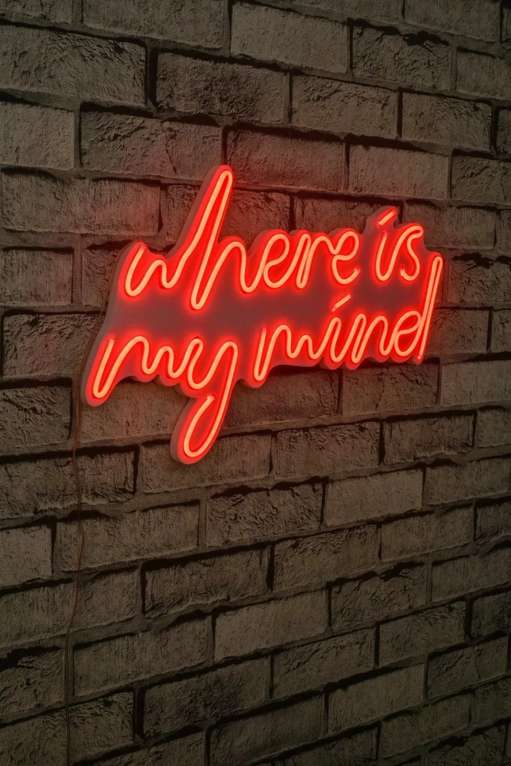 Dritë dekorative LED plastike, 'Where is my mind', e kuqe - 3