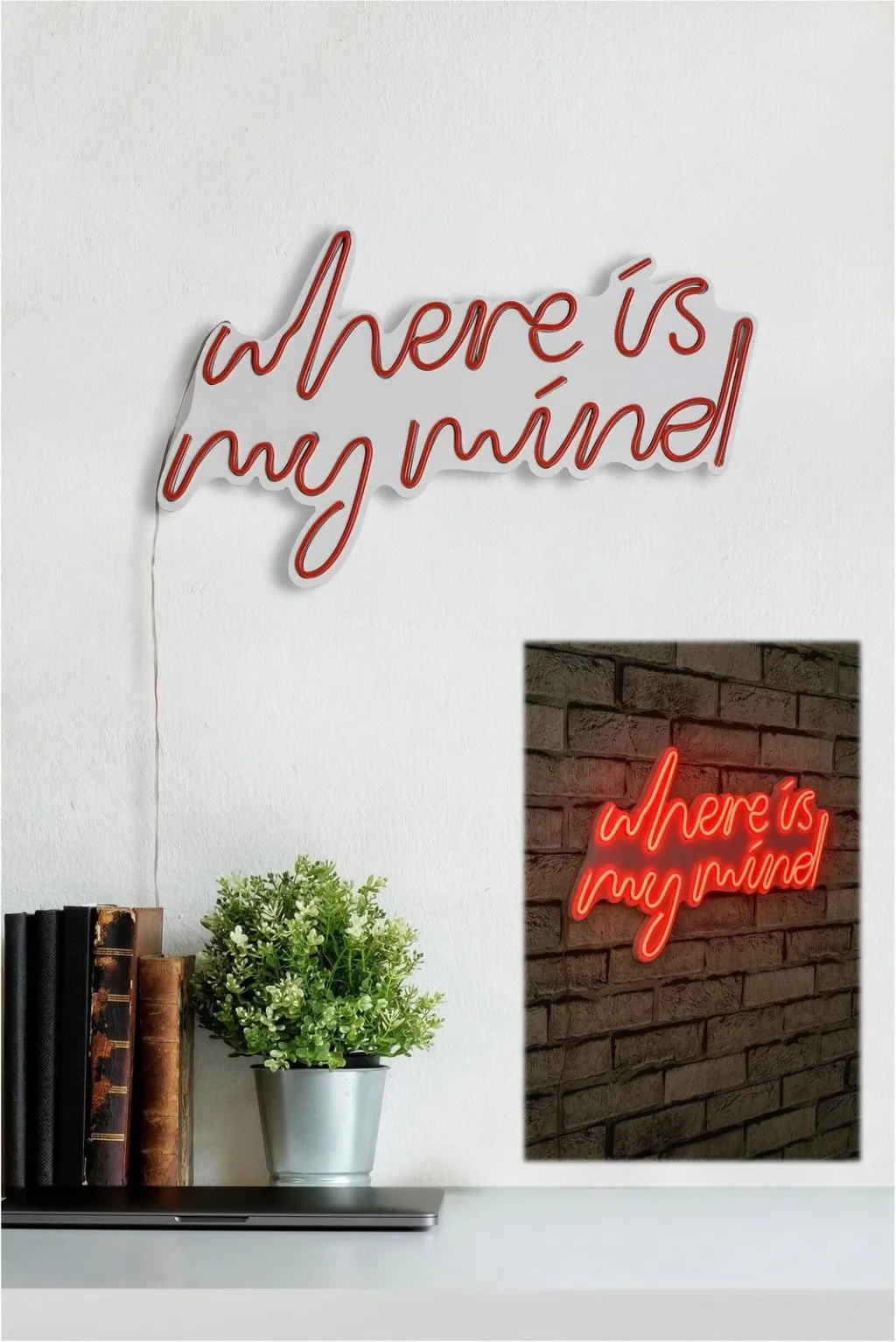 Dritë dekorative LED plastike, 'Where is my mind', e kuqe - 4