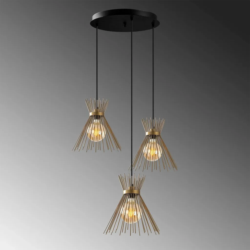 Llambë tavani moderne Opviq, Kirpi - 3086, ngjyrë ari - 6