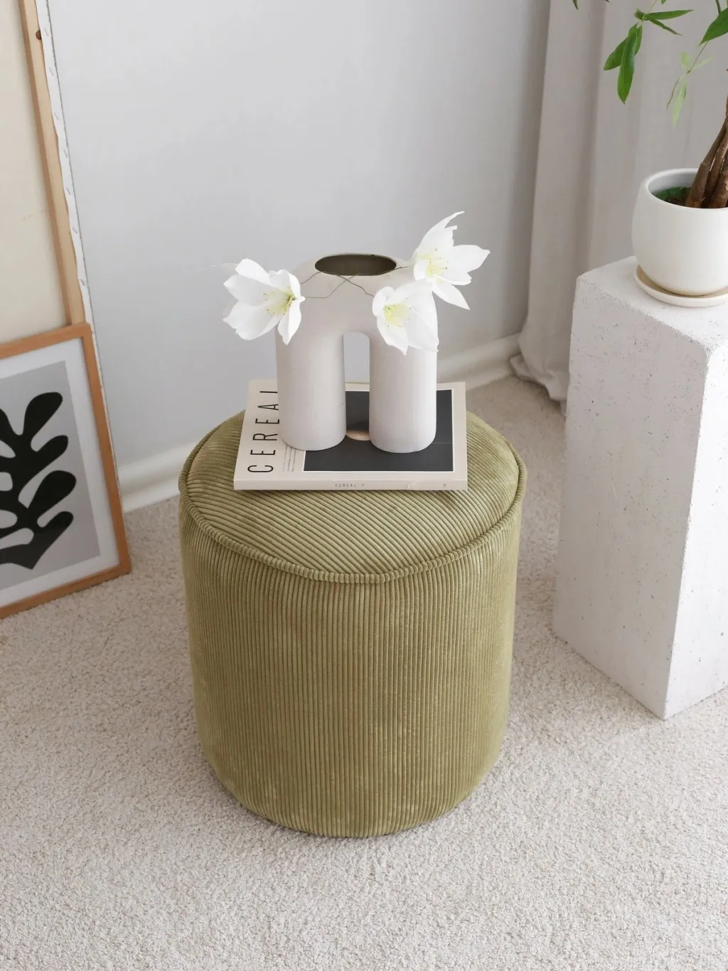 Pouf Atelier del Sofa, Teddy fitilli, ngjyrë khaki - 3