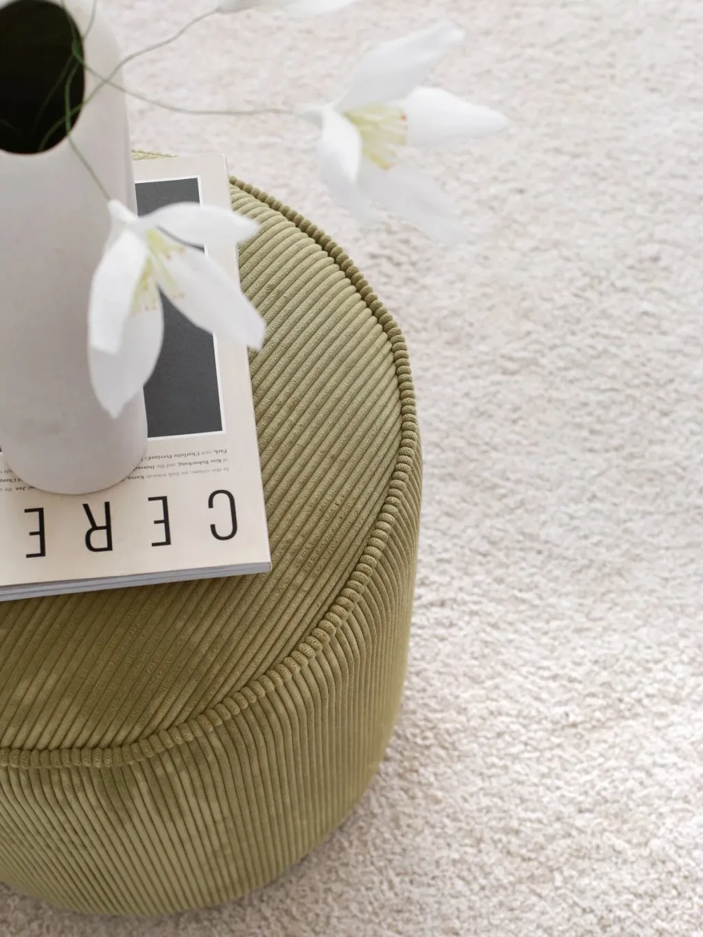 Pouf Atelier del Sofa, Teddy fitilli, ngjyrë khaki - 4